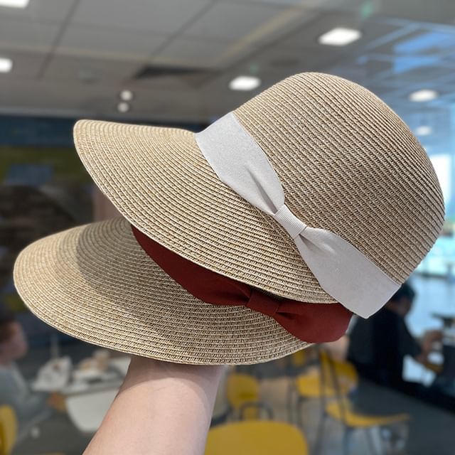 Sun Hat Straw Bow