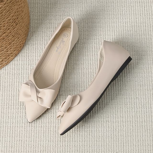 Bow Accent Plain Flats