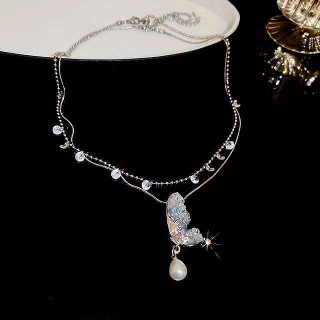 Layered Necklace Butterfly