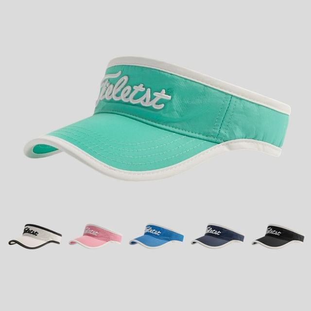 Embroidered Sun Contrast Visor Lettering Trim