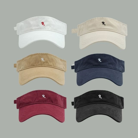 Embroidered Lettering Sun Visor