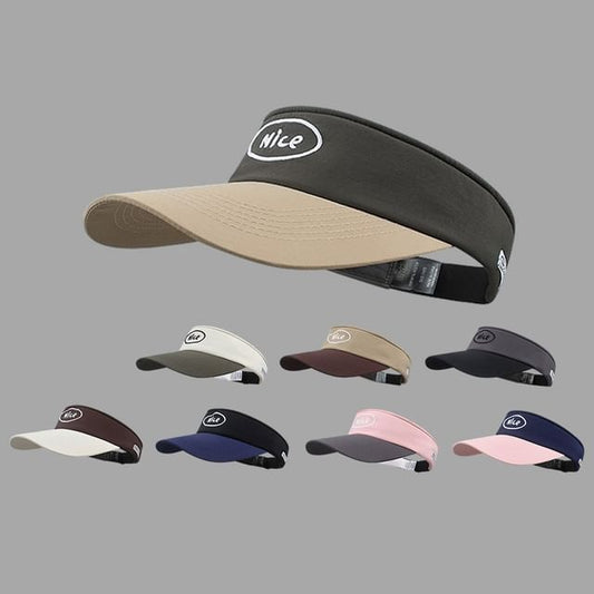 Tone Visor Sun Embroidered Lettering Two