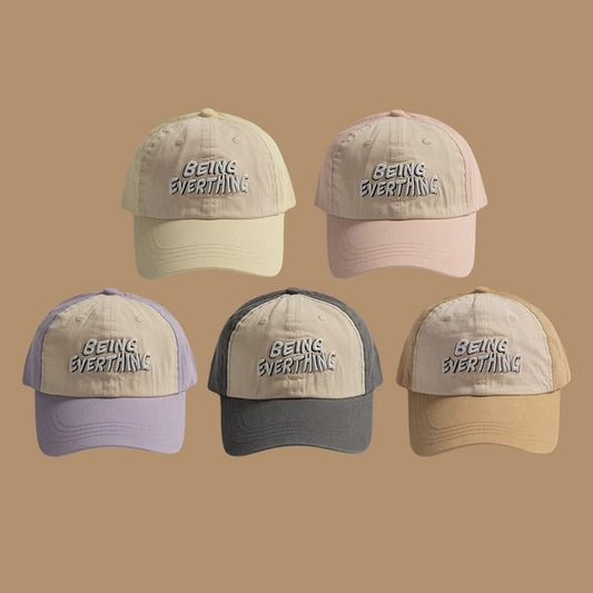 Lettering Baseball Two Embroidered Tone Cap