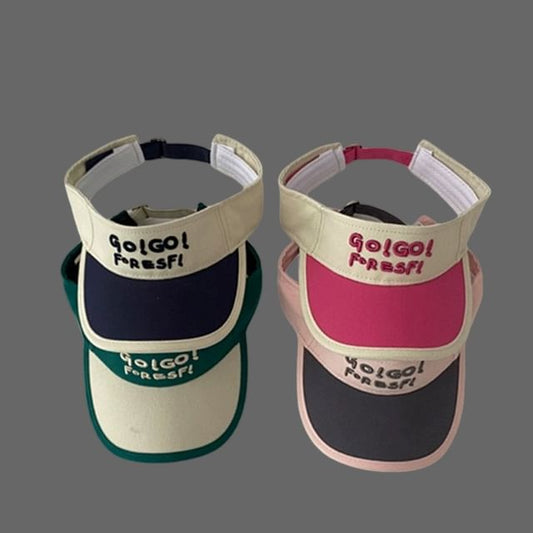 Sun Tone Visor Lettering Two Embroidered