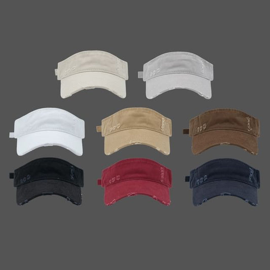 Visor Distressed Plain Sun