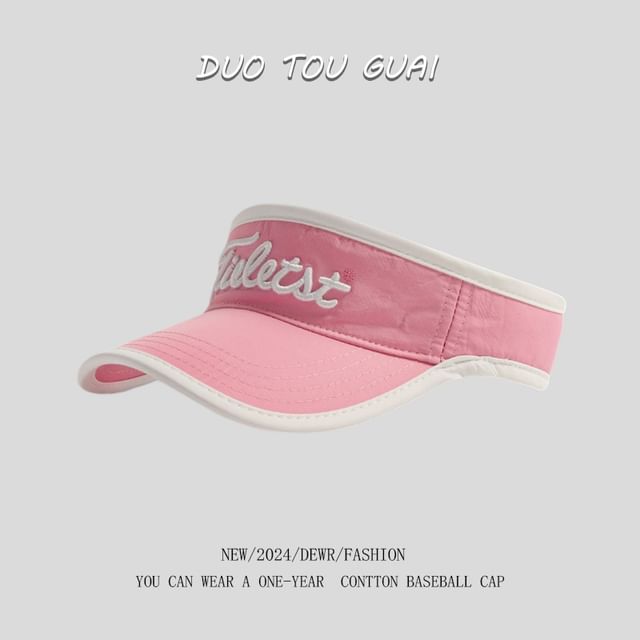 Embroidered Sun Contrast Visor Lettering Trim