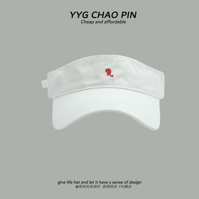 Embroidered Lettering Sun Visor