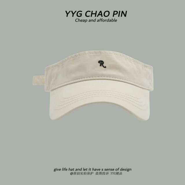 Embroidered Lettering Sun Visor