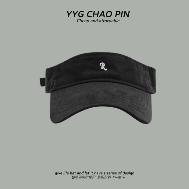 Embroidered Lettering Sun Visor