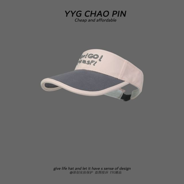 Sun Tone Visor Lettering Two Embroidered