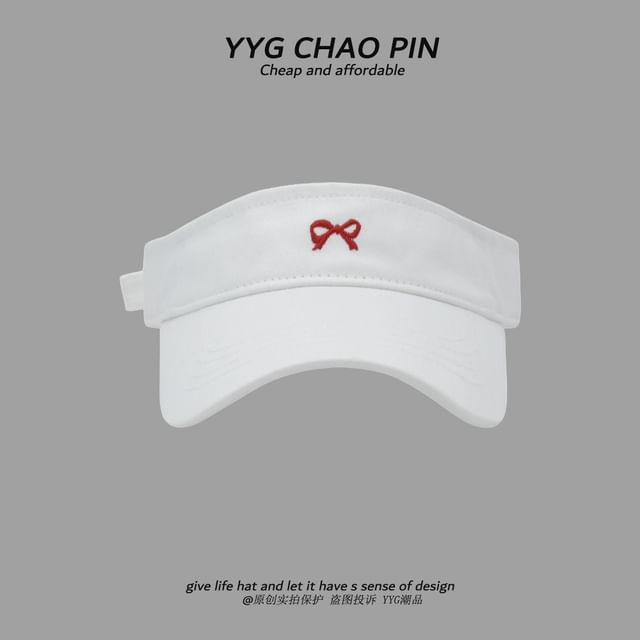 Sun Embroidered Bow Visor