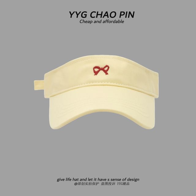 Sun Embroidered Bow Visor