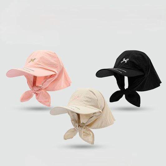 Cap Dry Quick Embroidered Bow