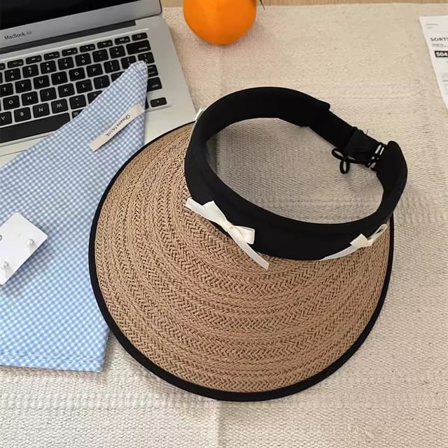 Piped Sun Ribbon Straw Hat