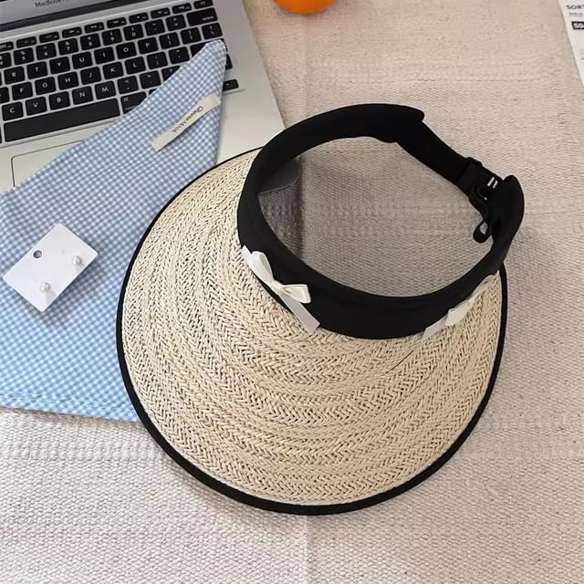 Piped Sun Ribbon Straw Hat