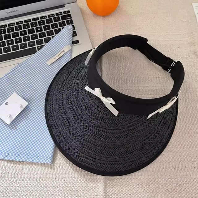 Piped Sun Ribbon Straw Hat