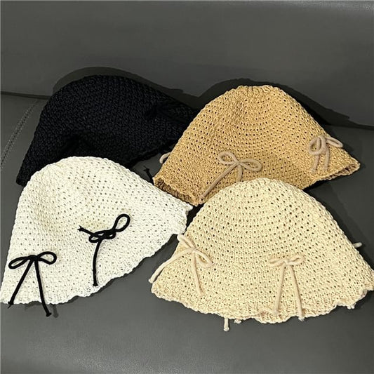 Cloche Bow Hat Knit