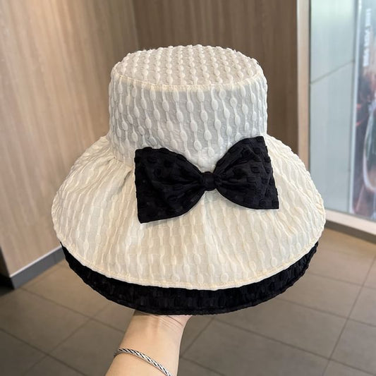 Jacquard Bucket Hat Bow