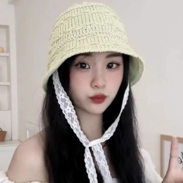 Hat Knit Bucket Plain