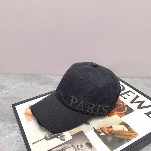 Distressed Embossed Cap Lettering Baseball