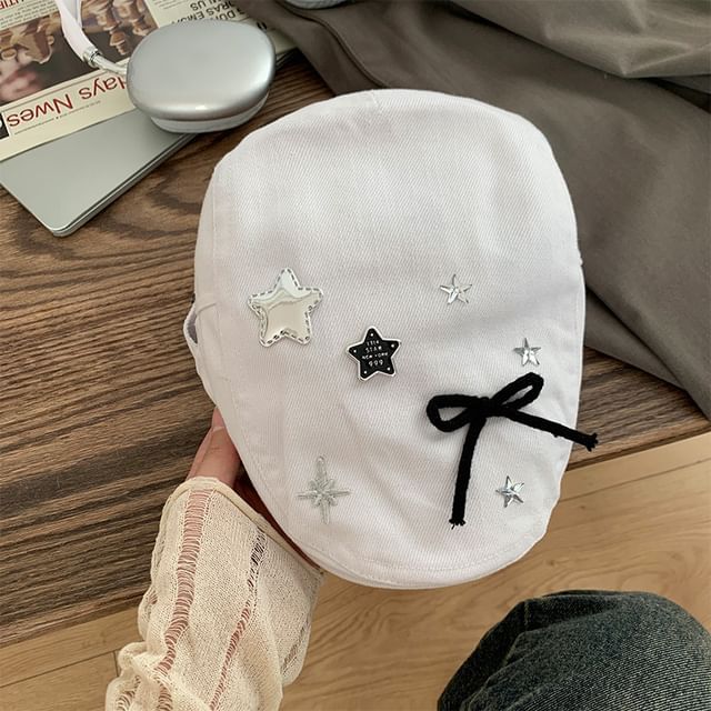 Applique Cap Flat Star Bow