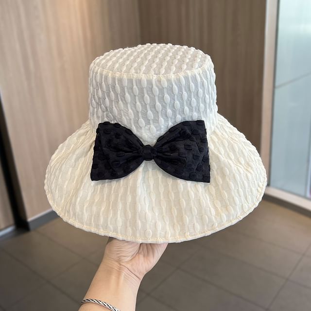 Jacquard Bucket Hat Bow