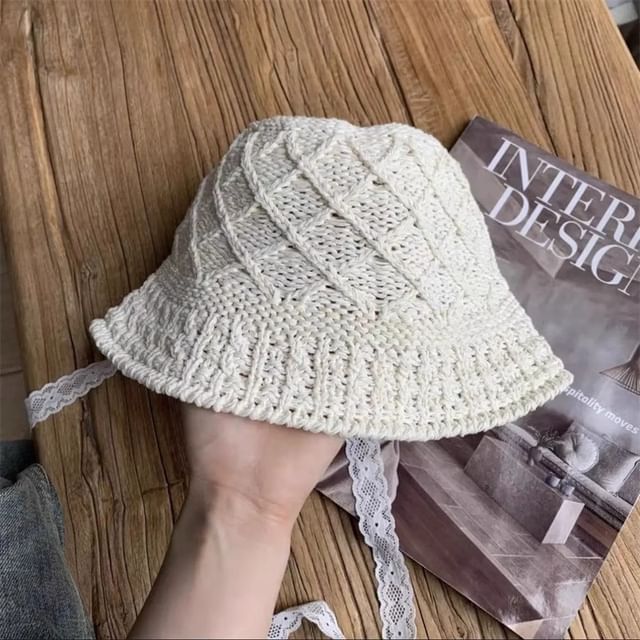 Hat Knit Bucket Plain