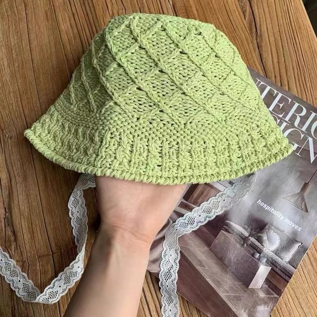 Hat Knit Bucket Plain