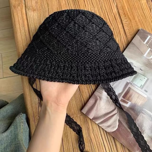 Hat Knit Bucket Plain