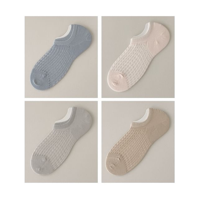 Plain No Show Socks Set