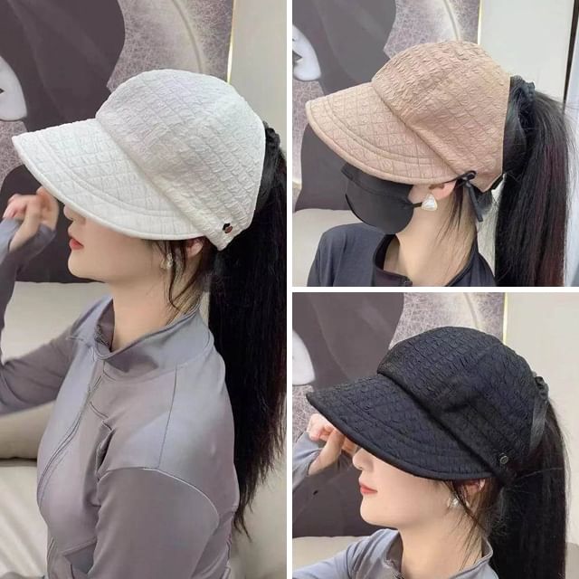Plain Top Open Textured Hat