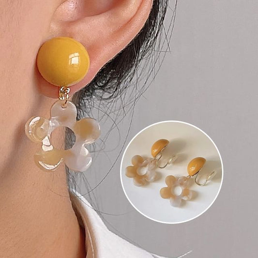 Drop Acrylic Earring Floral