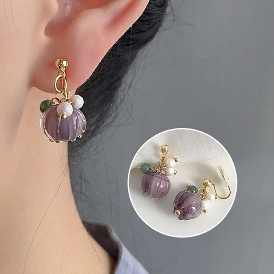 Ear Faux Cuff Gemstone Pearl Alloy