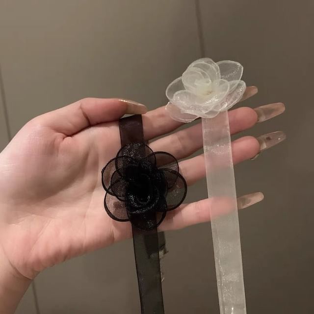 Fabric Floral Choker