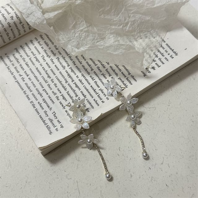 Floral Alloy Earring Dangle Stud /