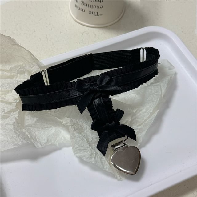 Garter Fabric Ribbon Heart