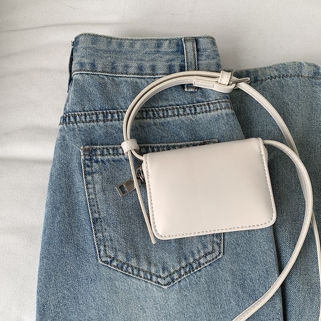 Leather Bag Plain Crossbody Faux