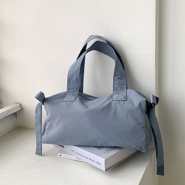 Bag Bow Plain Tote Accent Nylon