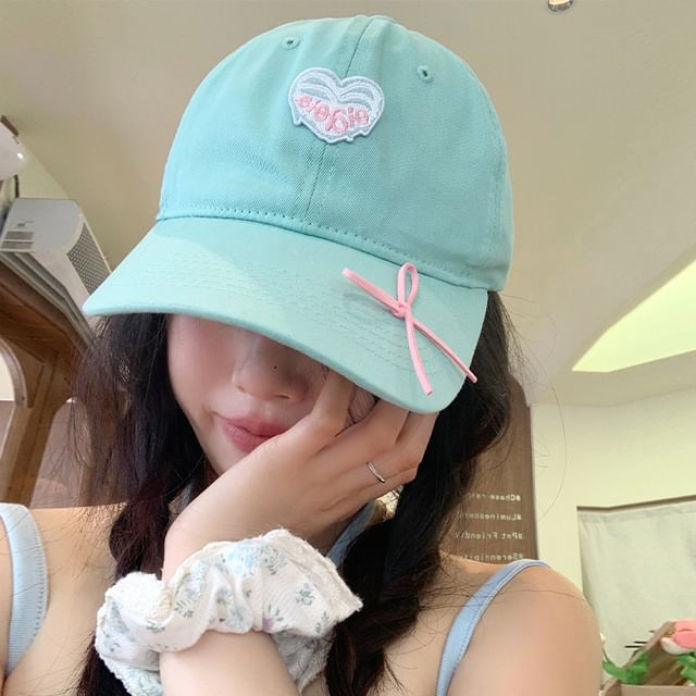 Baseball Embroidered Heart Cap