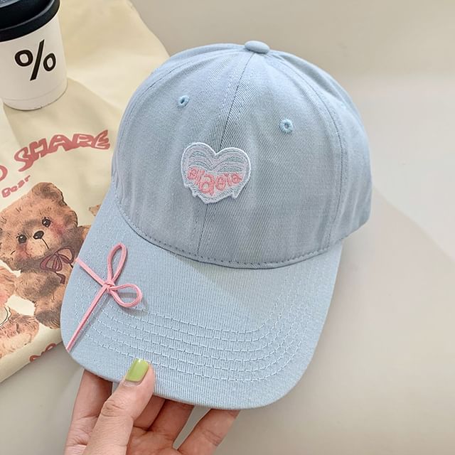 Baseball Embroidered Heart Cap