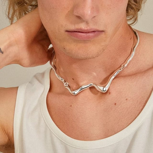 Wavy Alloy Choker (Various Designs)