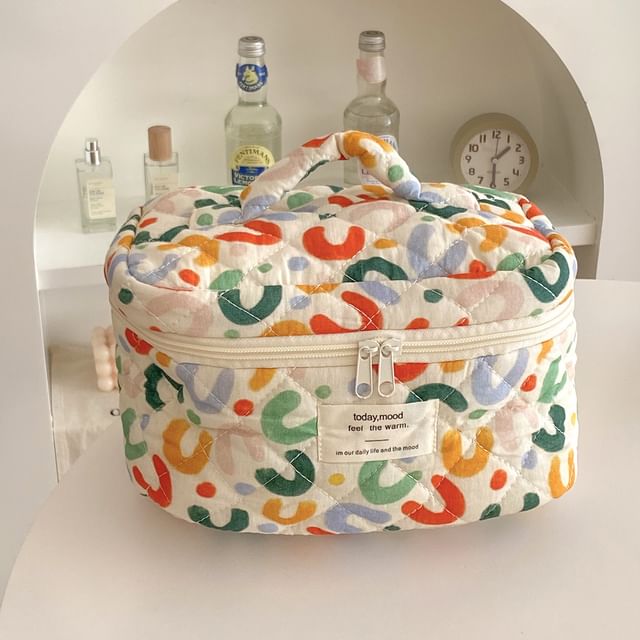 Print Fabric Makeup Bag / Clutch / Pouch