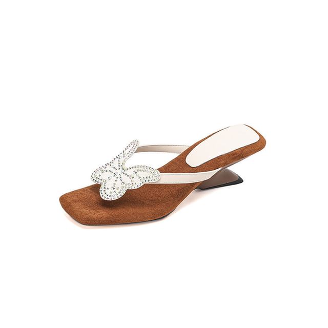 Sandals Wedge Thong Butterfly