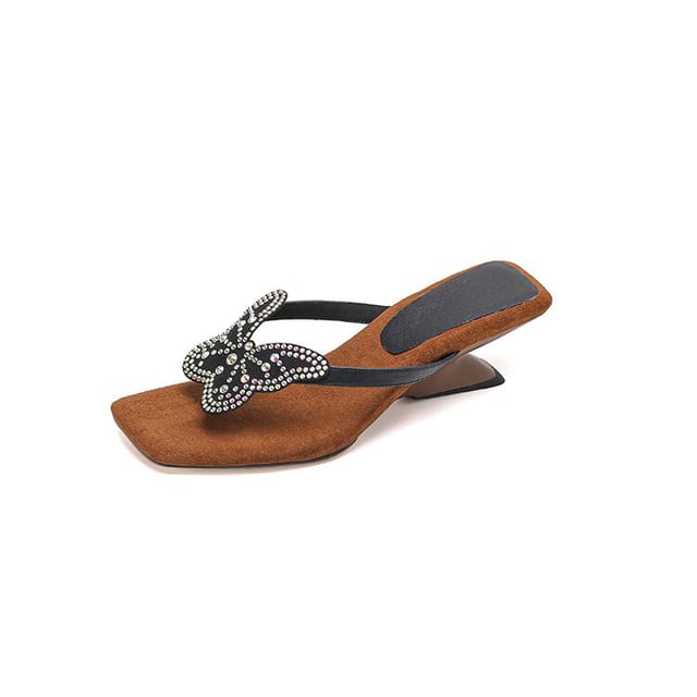 Sandals Wedge Thong Butterfly