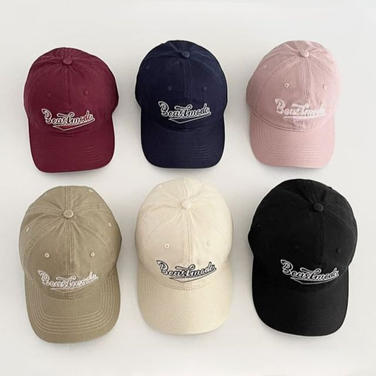 Lettering Embroidered Baseball Cap