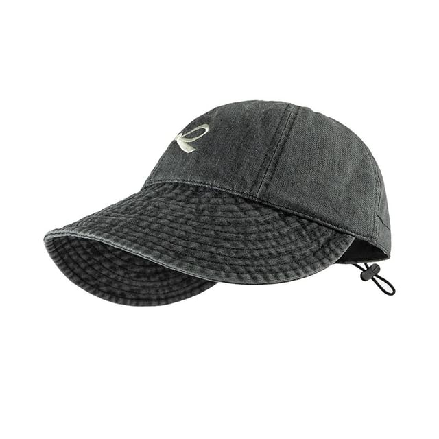 Denim Bow Baseball Embroidered Cap