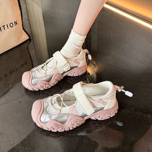 Strap Adhesive Sneakers Platform