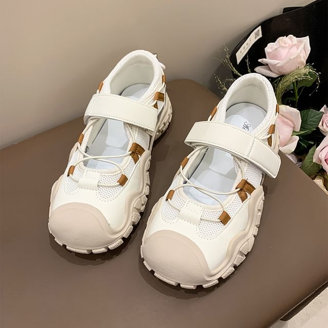 Strap Adhesive Sneakers Platform