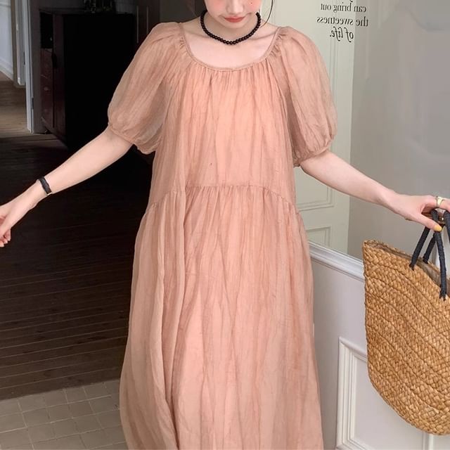 Spaghetti Strap Solid Sundress Maxi