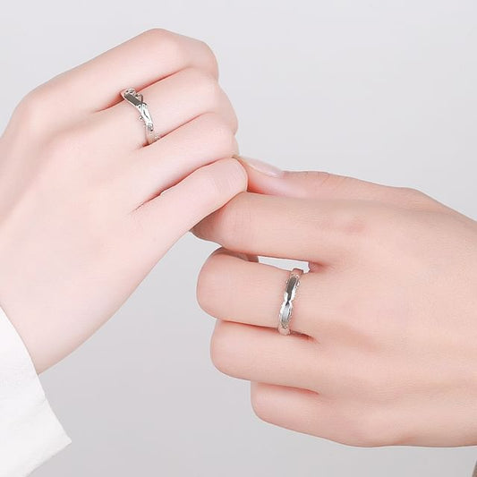 Couple Matching Stainless Steel Open Ring (Various Designs)